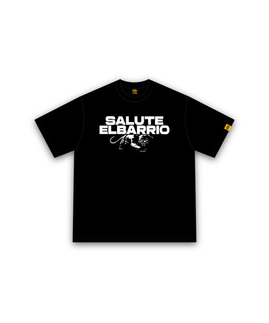 “SALUTE ELBARRIO” BLACK T-SHIRT.
